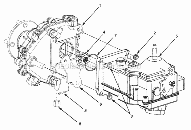 Complete Transmission (L.H. Shown) Diagram and Parts List for Z48L 53AC365M100, 53BA1D5M100 Cub Cadet Lawn Mower